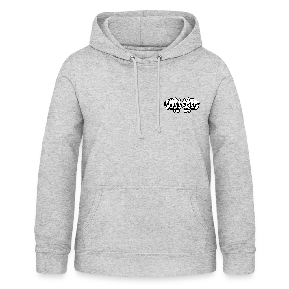 Frauen Hoodie "Metallbauerin" (beidseitig beruckt) - Hellgrau meliert