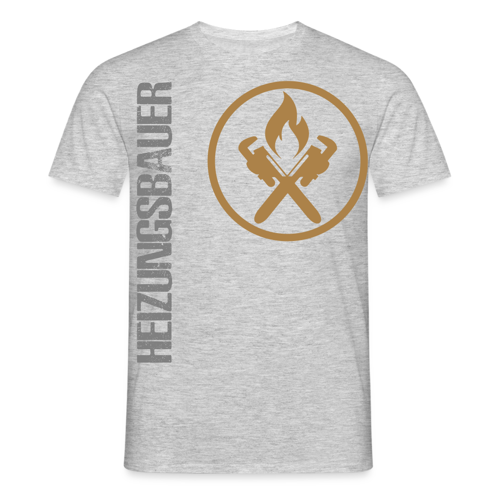 Unisex T-Shirt "Heizungsbauer" - Grau meliert