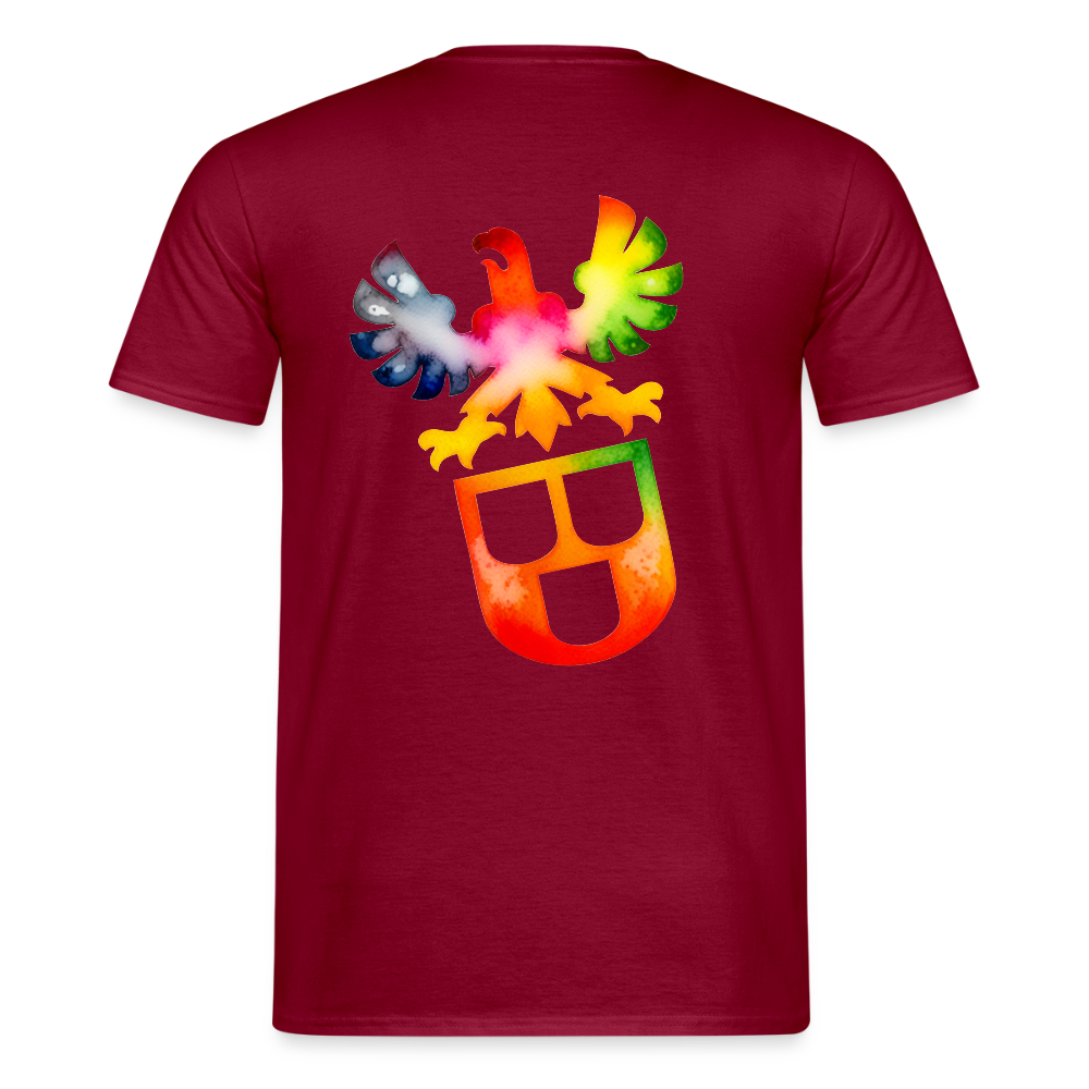 Unisex T-Shirt "Maler" (beidseitig bedruckt) - Ziegelrot