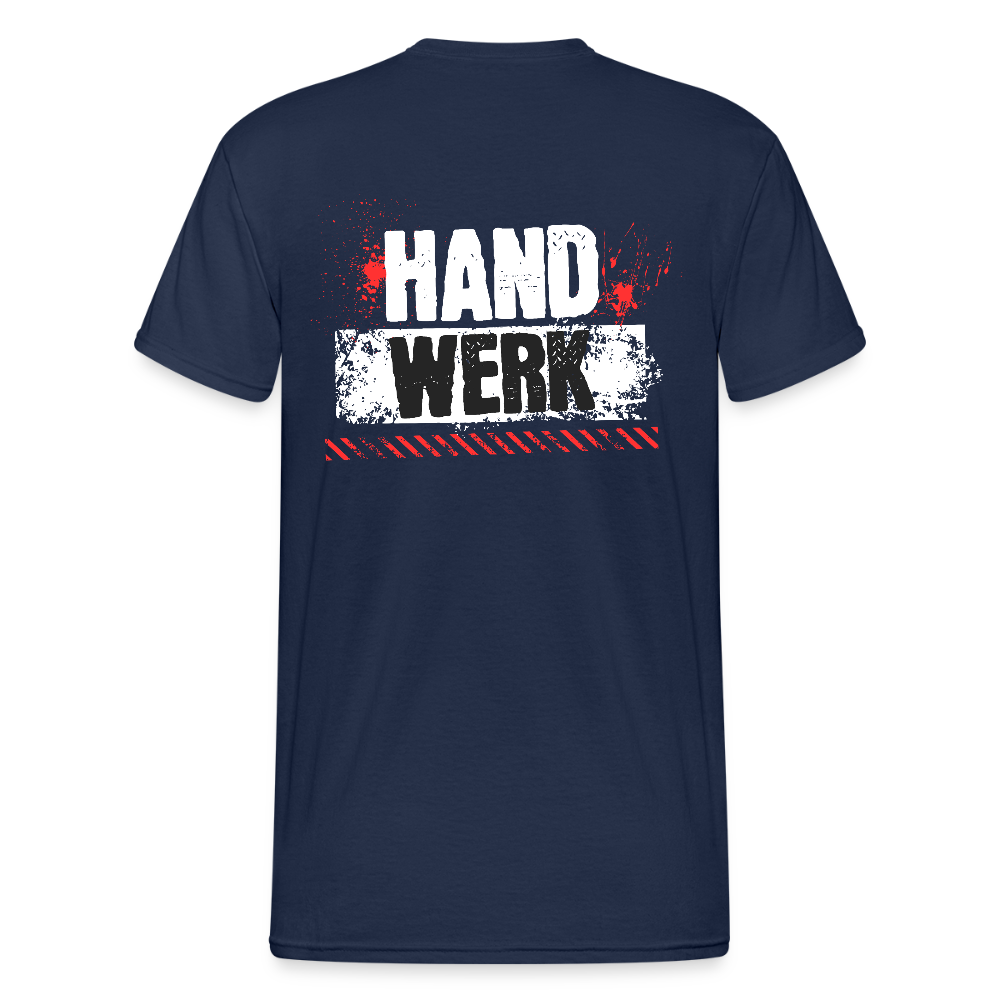 Unisex T-Shirt "Handwerk" (hinten bedruckt) - Navy