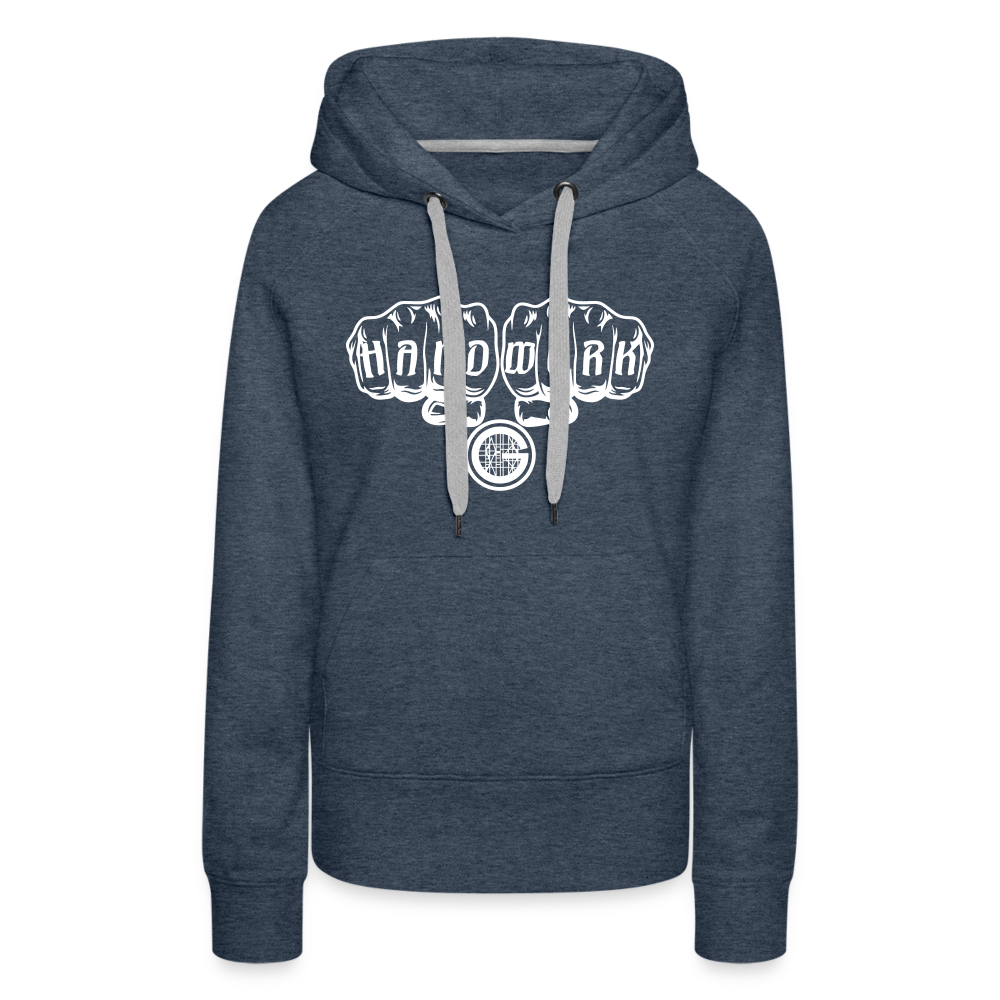 Frauen Premium Hoodie "Gerüstbauer" - Jeansblau