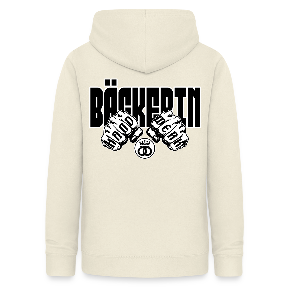 Frauen Hoodie "Bäckerin" (beidseitig beruckt) - Vanille-Milchshake