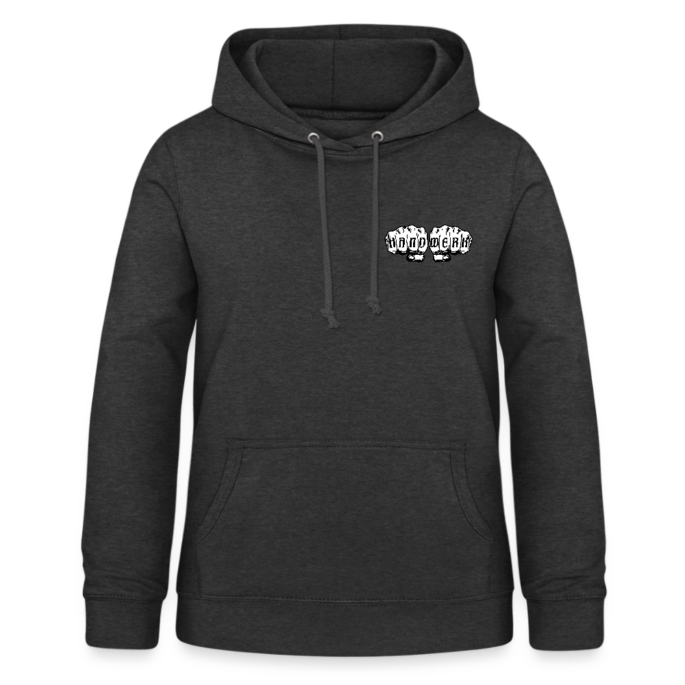 Frauen Hoodie "Bodenlegerin" (beidseitig beruckt) - Anthrazit