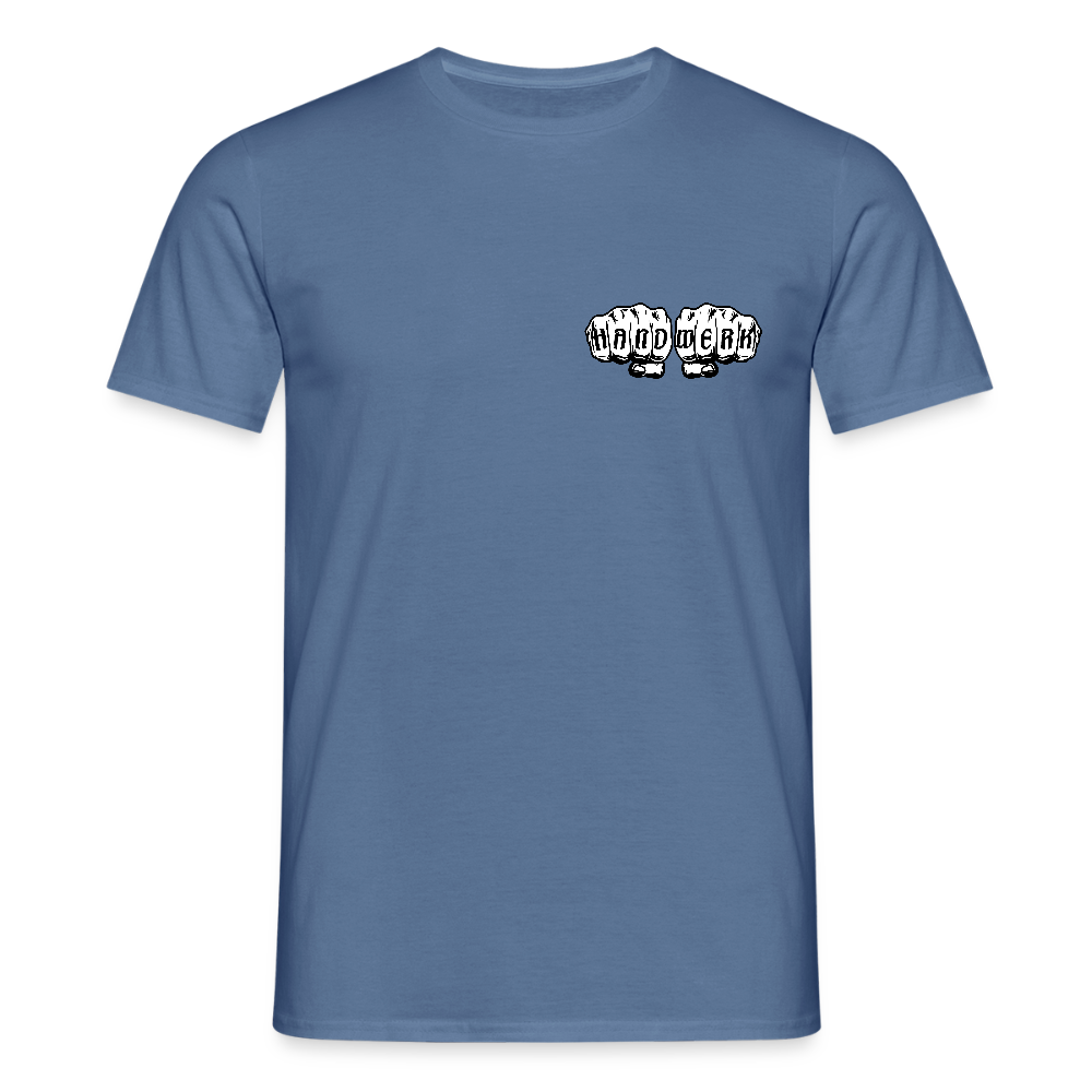Unisex T-Shirt "Drechsler" (beidseitig bedruckt) - Taubenblau