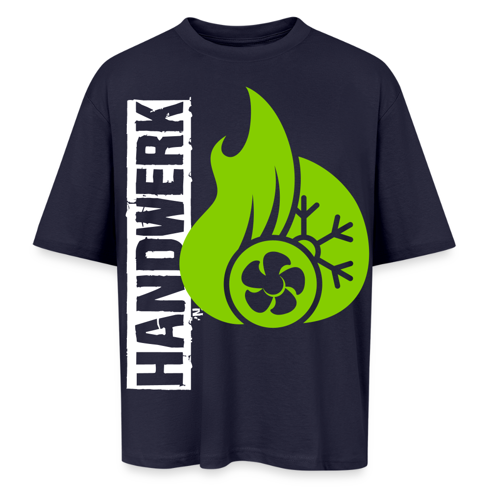 Oversized Unisex T-Shirt "Klimatechniker" Navy Oversized Unisex T-Shirt
