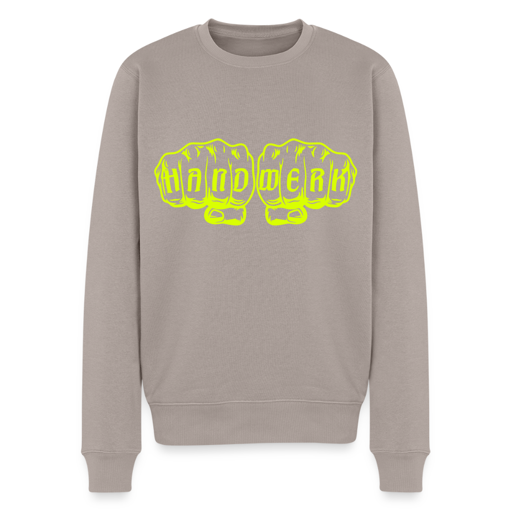 Unisex Premium Pullover "Klimatechniker" neongelb Taupe Männer Premium Pullover
