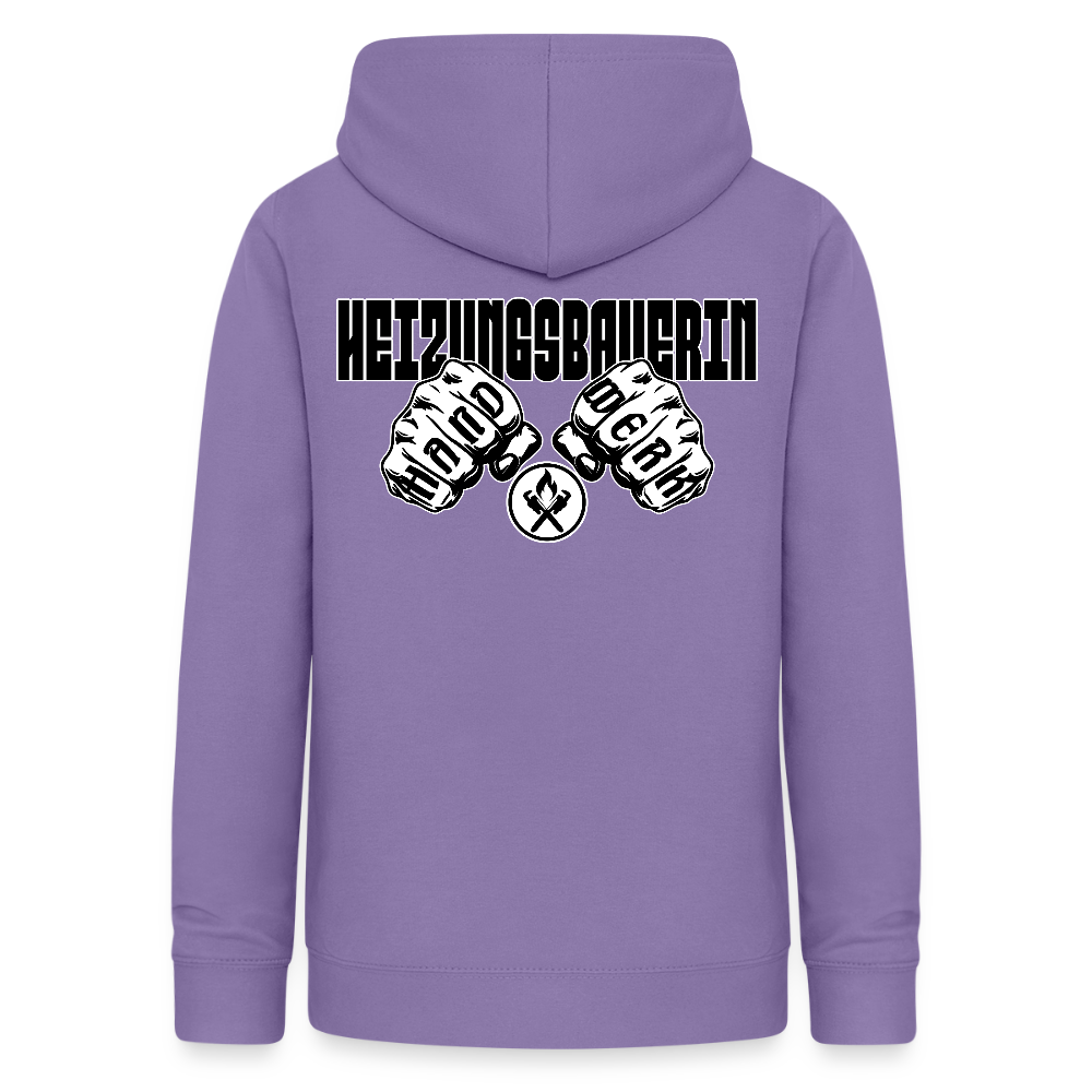 Frauen Hoodie "Heizungsbauerin" (beidseitig beruckt) - Lavendel