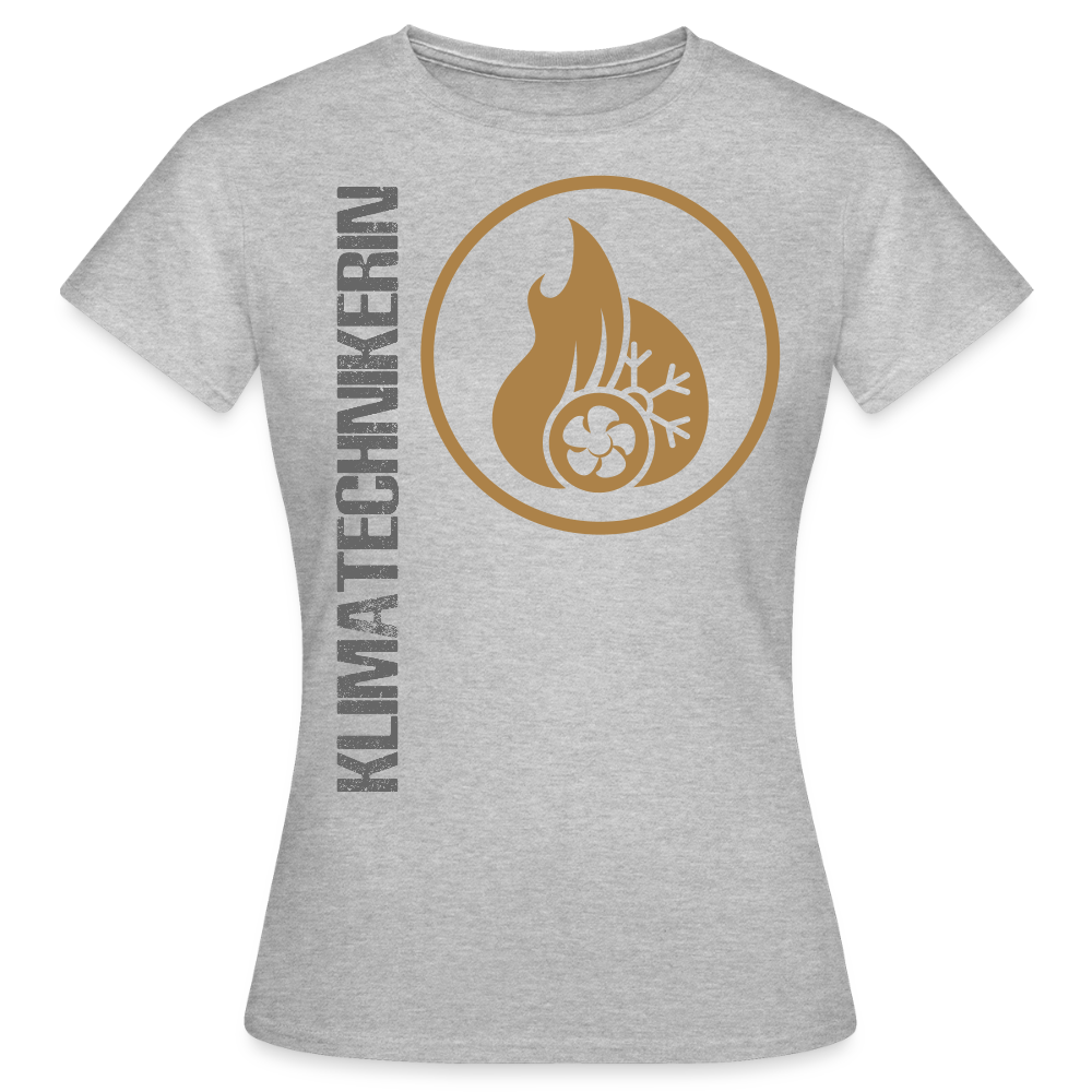 Frauen T-Shirt "Klimatechnikerin" Grau meliert Frauen T-Shirt