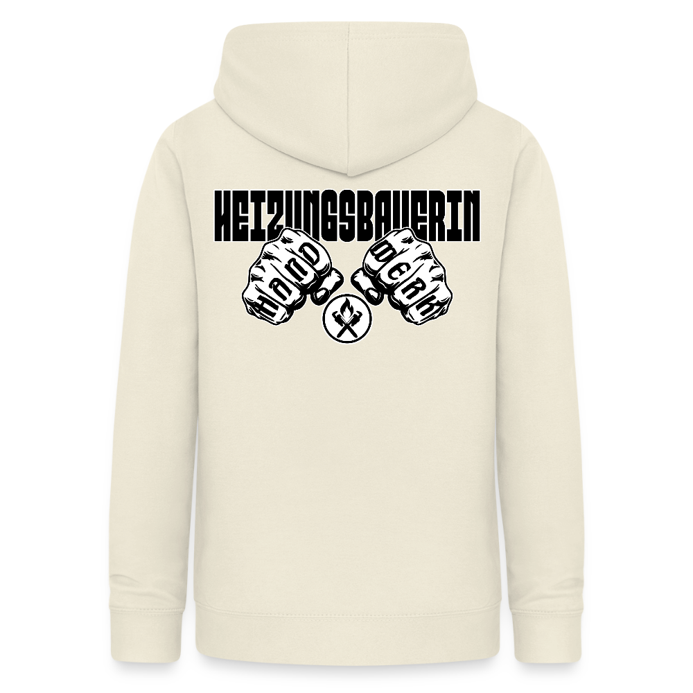 Frauen Hoodie "Heizungsbauerin" (beidseitig beruckt) - Vanille-Milchshake