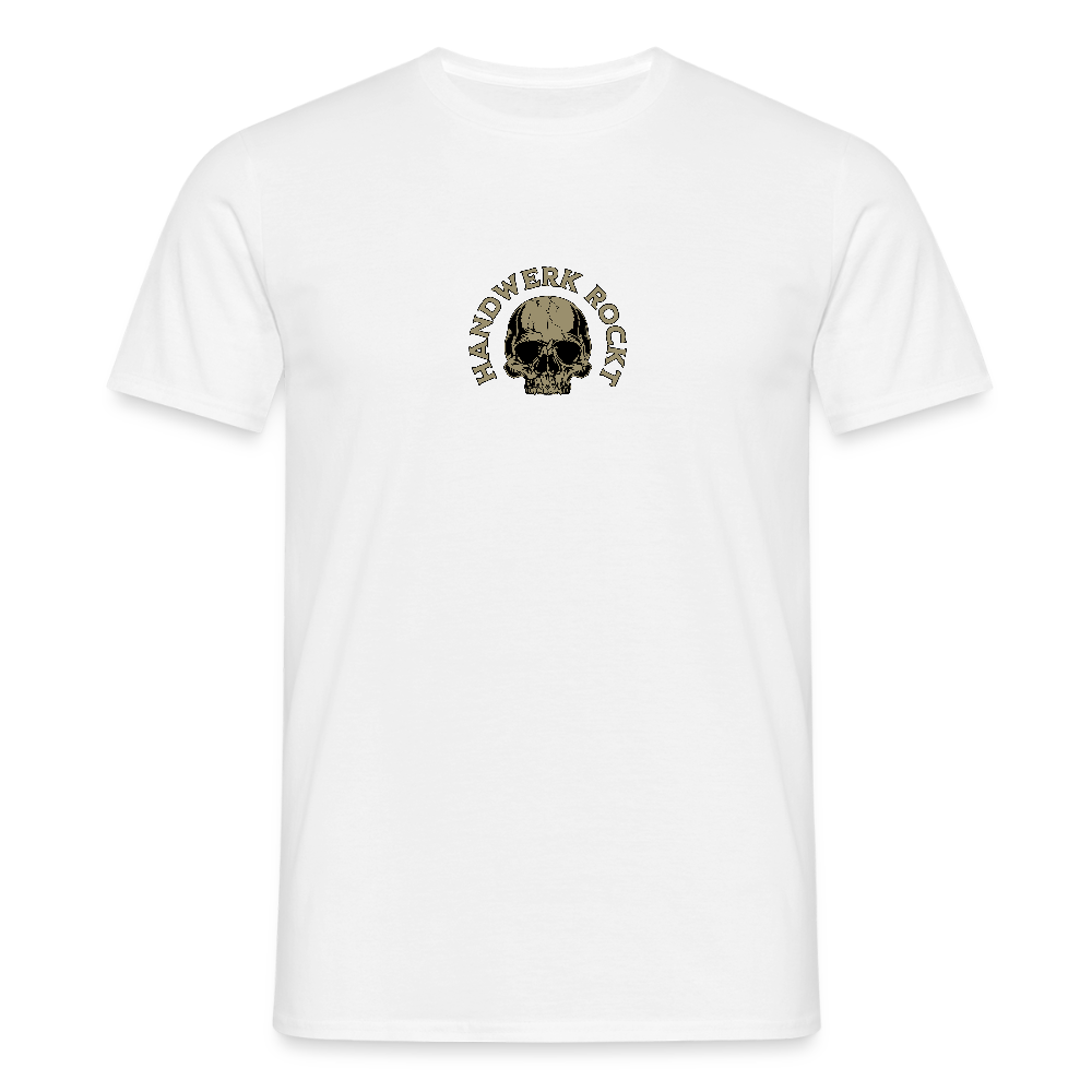 Unisex T-Shirt "Handwerk-Rockt" (beidseitig bedruckt) - Weiß