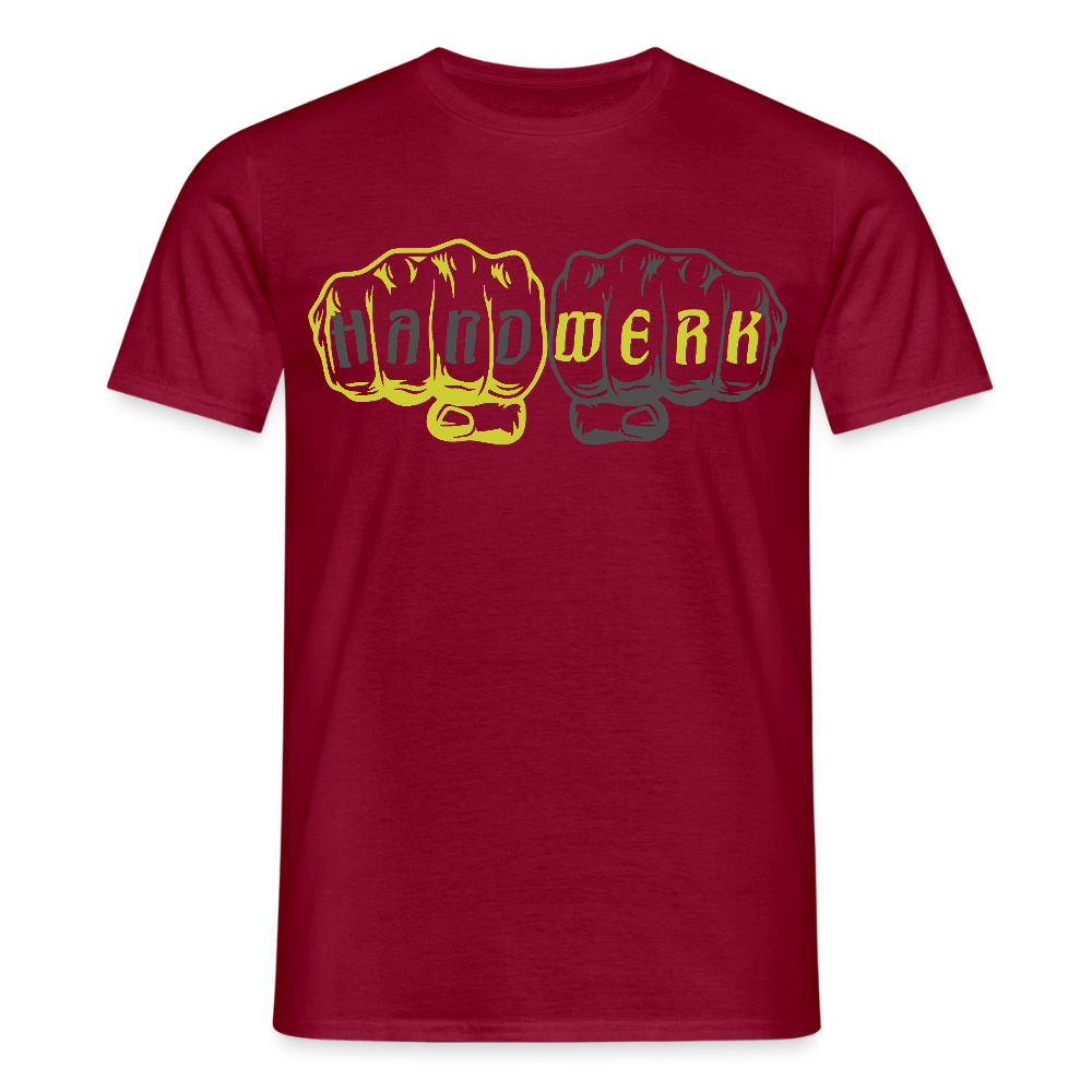 Unisex T-Shirt "Handwerk" Ziegelrot Männer T-Shirt