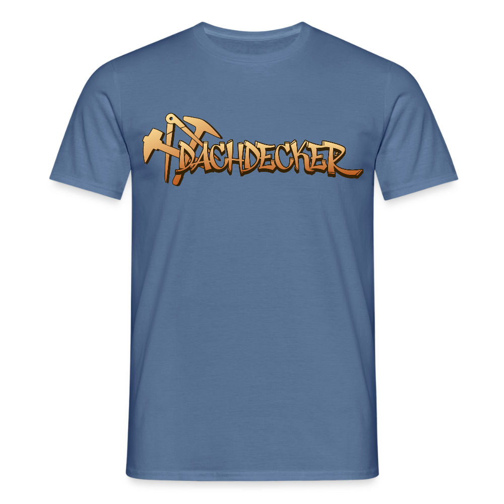 Unisex T-Shirt "Dachdecker" - Taubenblau