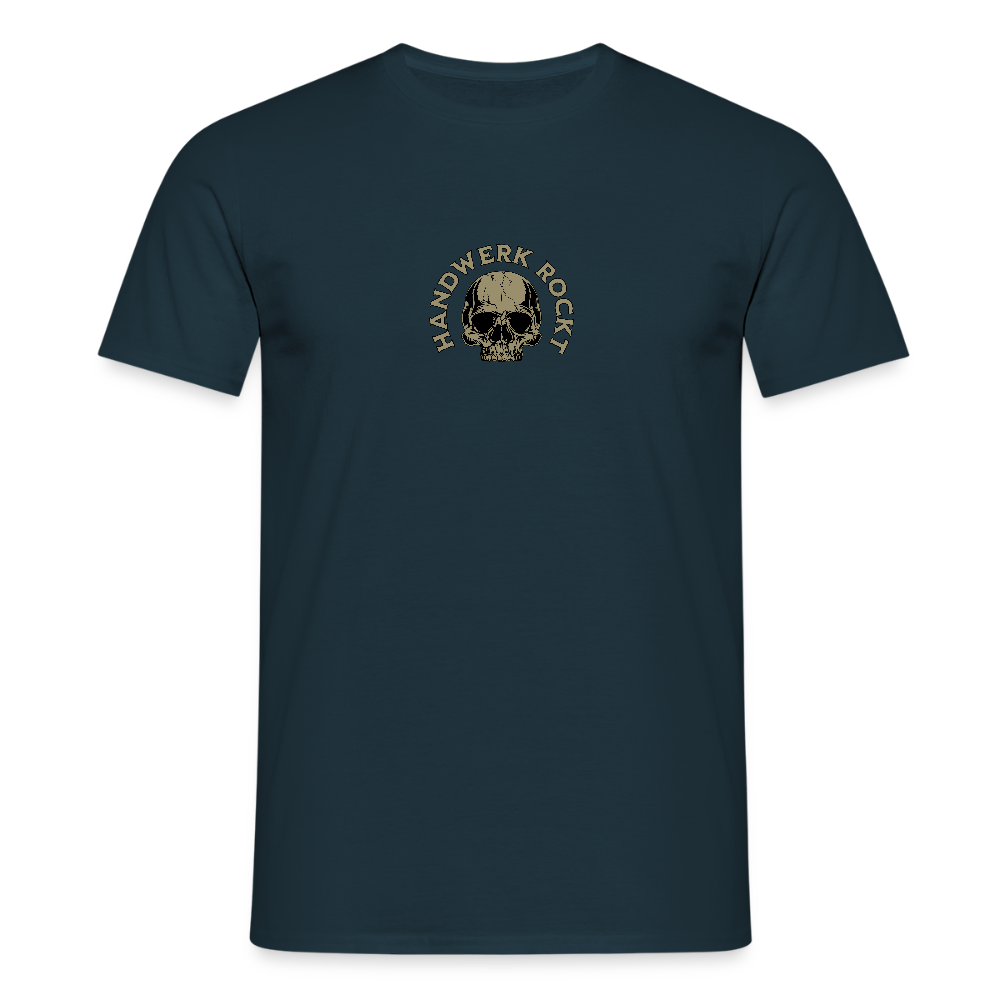 Unisex T-Shirt "Handwerk-Rockt" (beidseitig bedruckt) - Navy