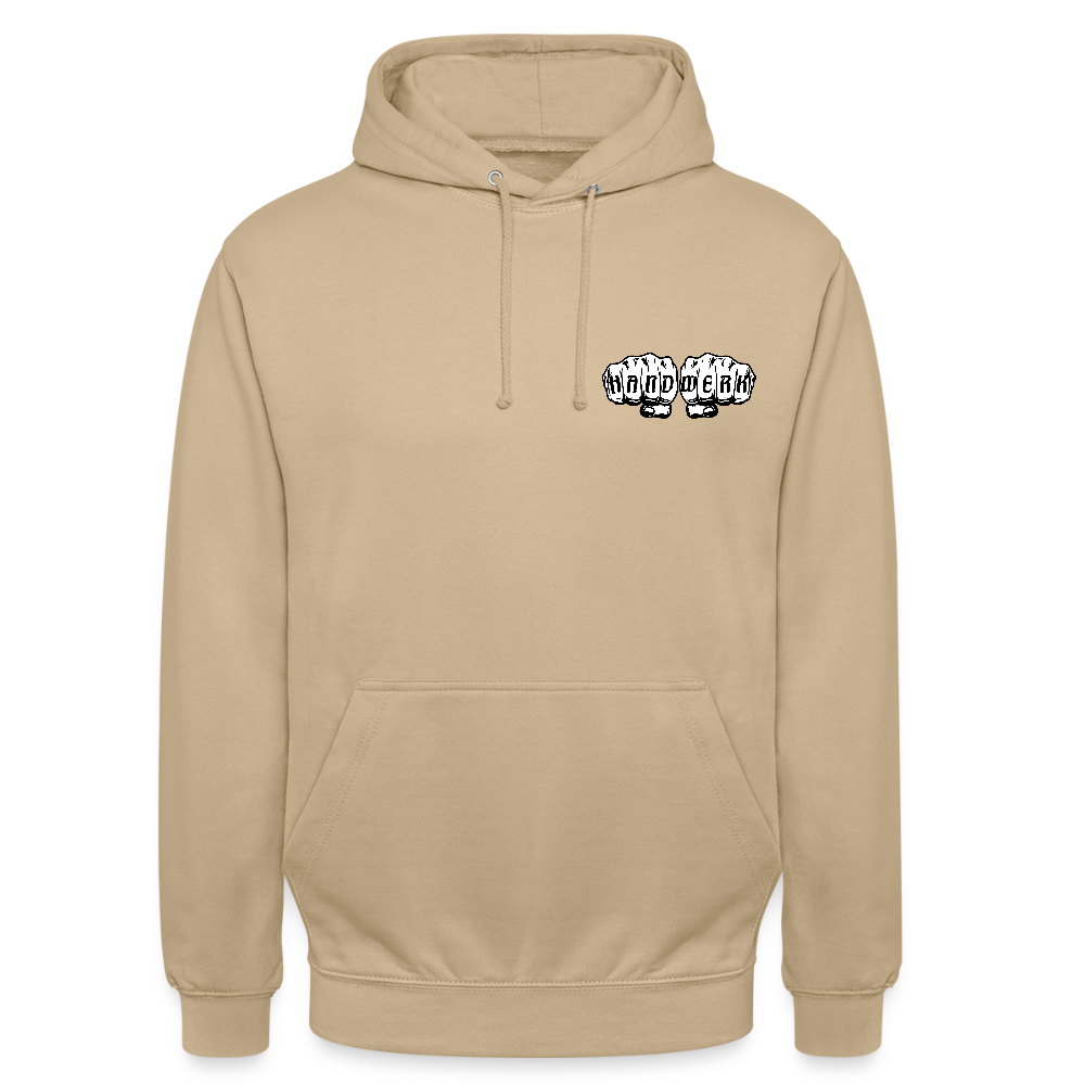 Unisex Hoodie "Klimatechniker" (beidseitig bedruckt) - Beige