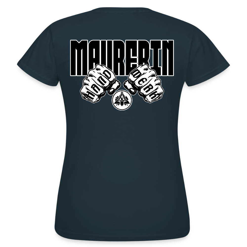 Frauen T-Shirt "Maurerin" (beidseitig bedruckt) Navy Frauen T-Shirt