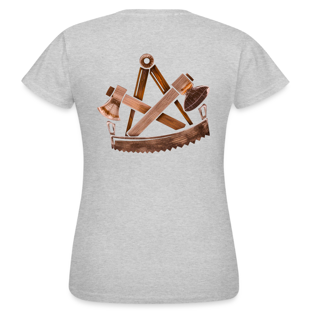 Frauen T-Shirt "Zimmermann" (beidseitig bedruckt) - Grau meliert