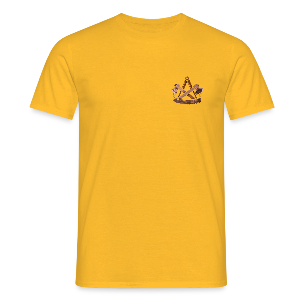 Unisex T-Shirt "Zimmermann" (beidseitig bedruckt) - Gelb