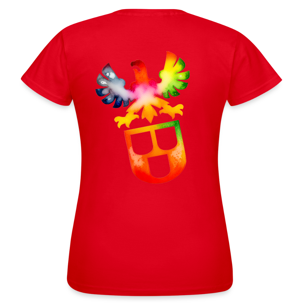 Frauen T-Shirt "Maler" (beidseitig bedruckt) - Rot