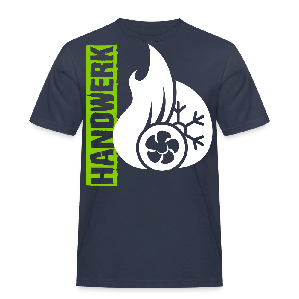 Unisex Workwear T-Shirt "Klimatechniker" Navy Männer Workwear T-Shirt