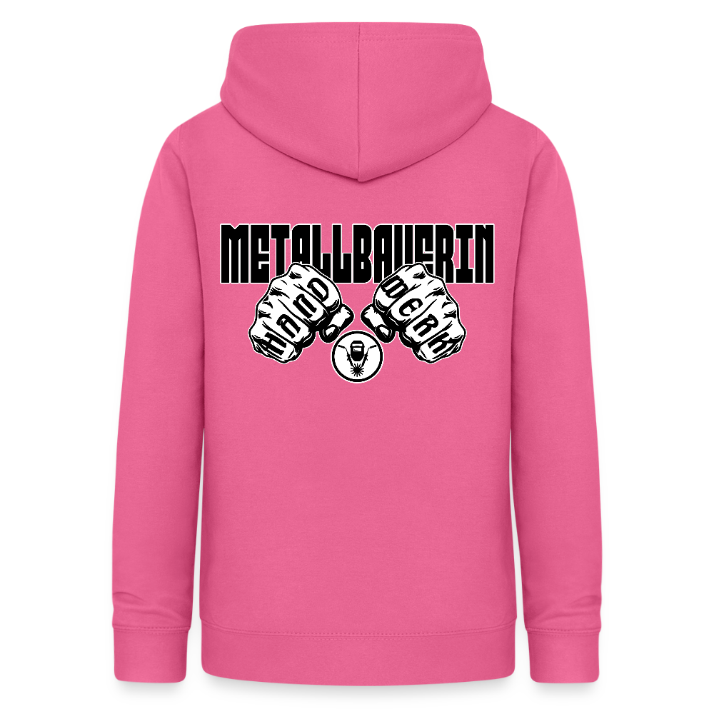 Frauen Hoodie "Metallbauerin" (beidseitig beruckt) - Pink