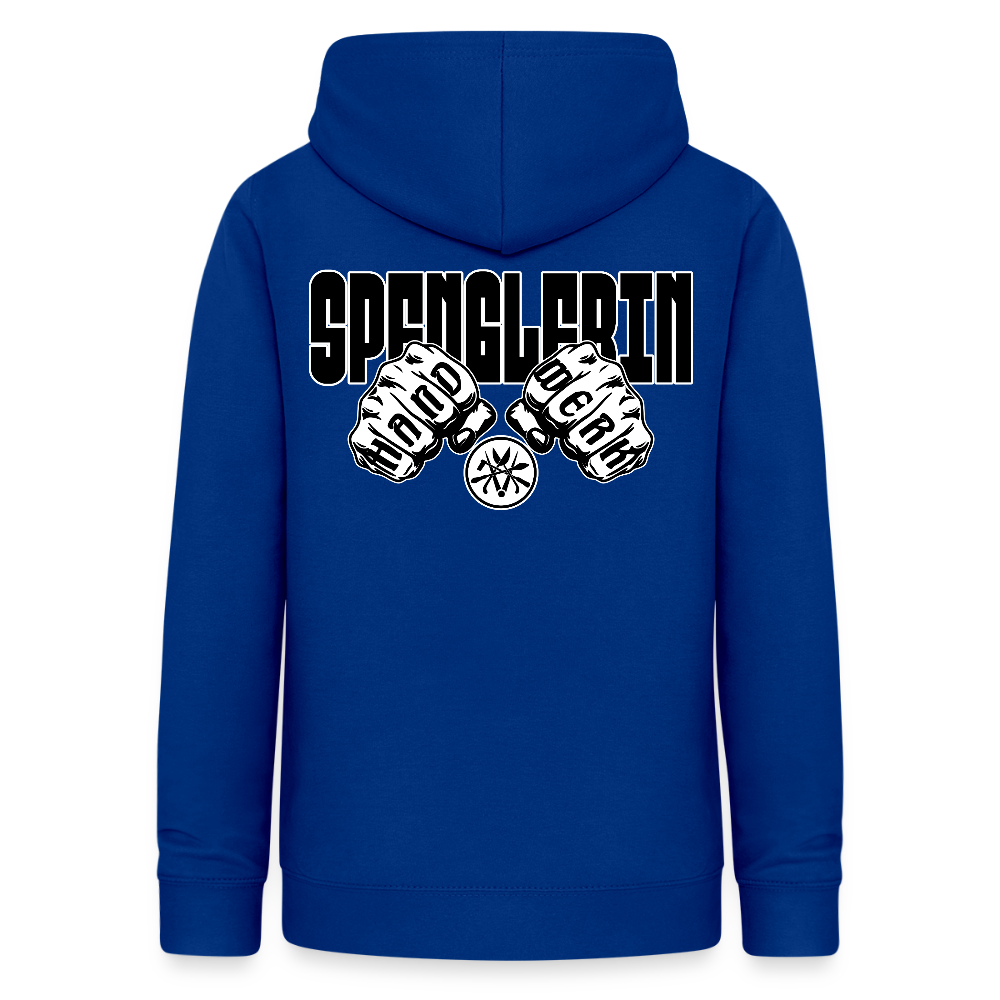 Frauen Hoodie "Spenglerin" (beidseitig beruckt) - Royalblau