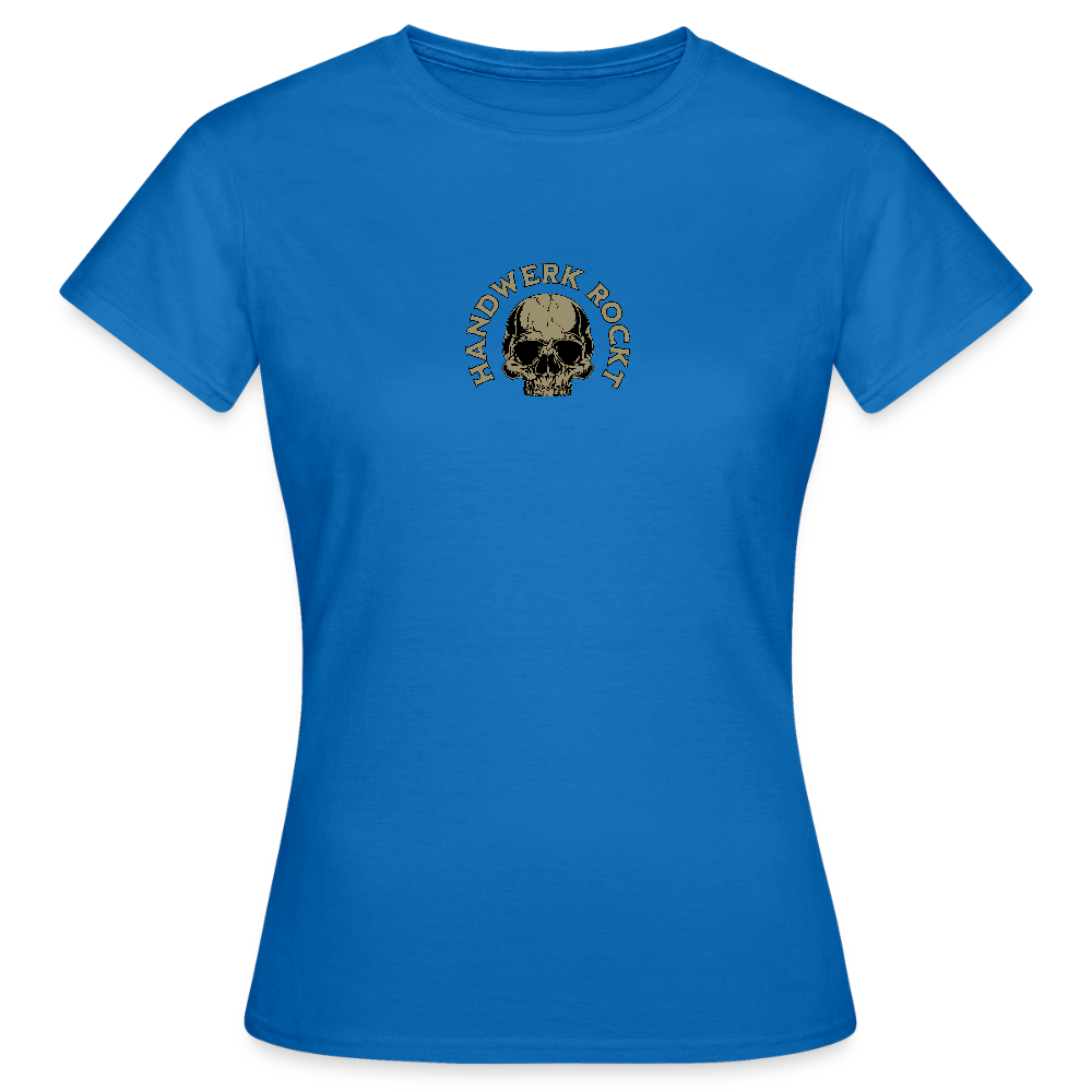 Frauen T-Shirt "Handwerk-Rockt" (beidseitig bedruckt) - Royalblau