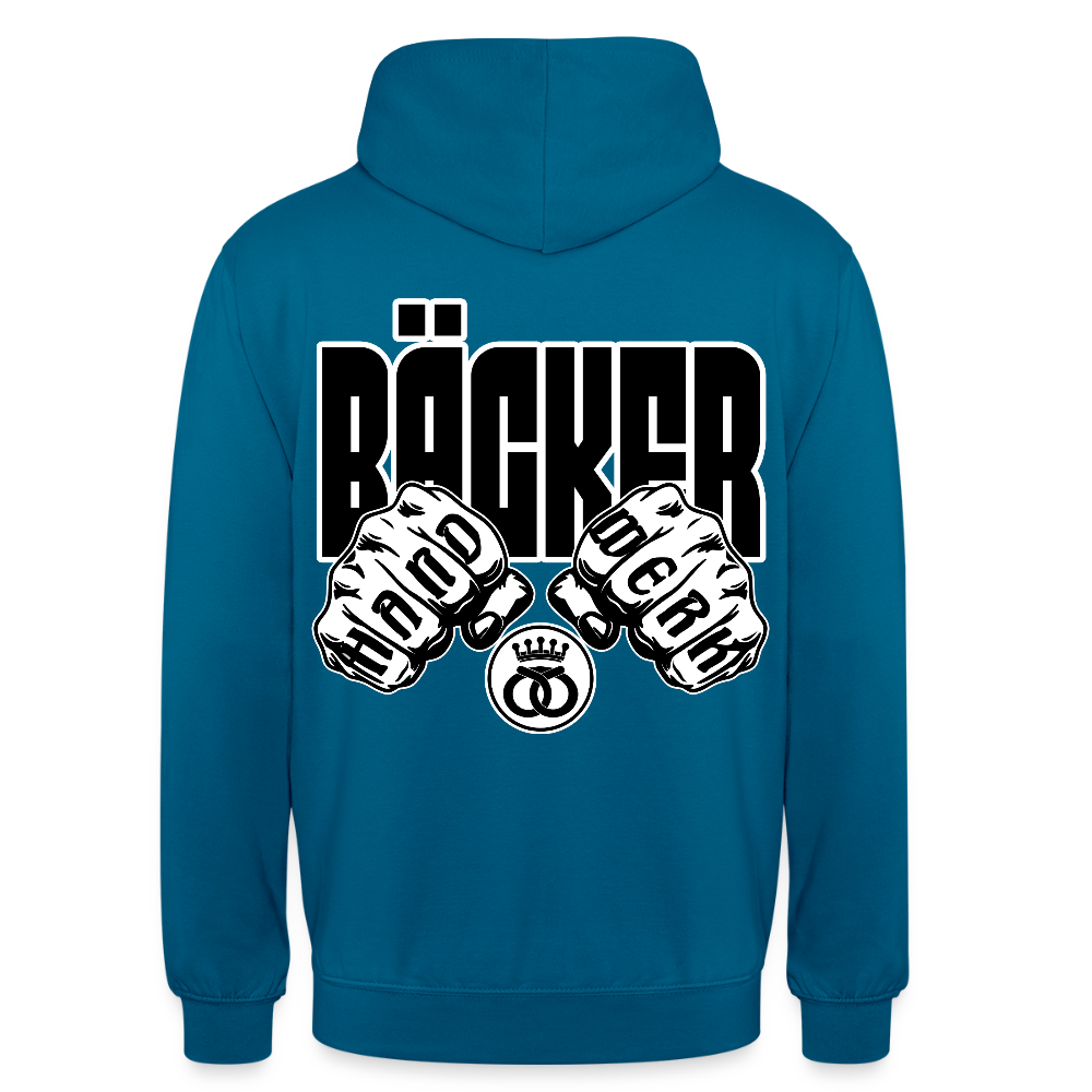 Unisex Hoodie "Bäcker" (beidseitig bedruckt) - Tiefseeblau