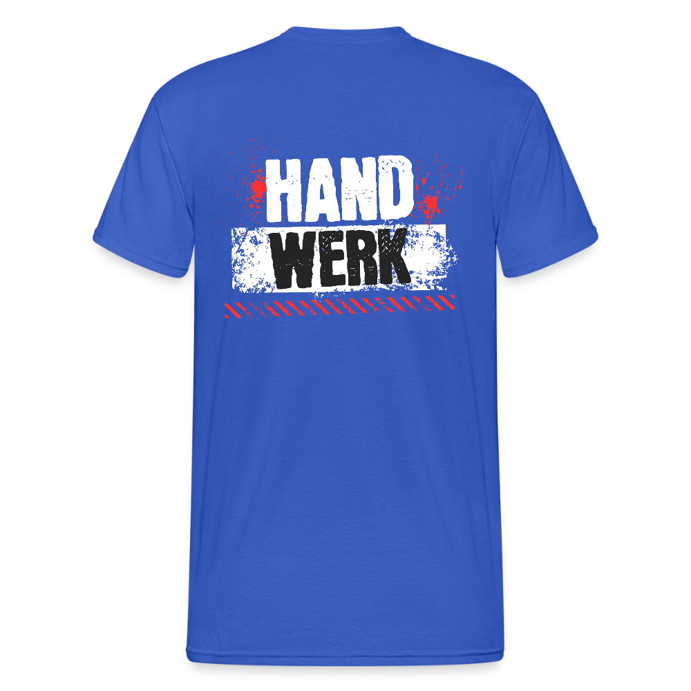 Unisex T-Shirt "Handwerk" (hinten bedruckt) - Königsblau