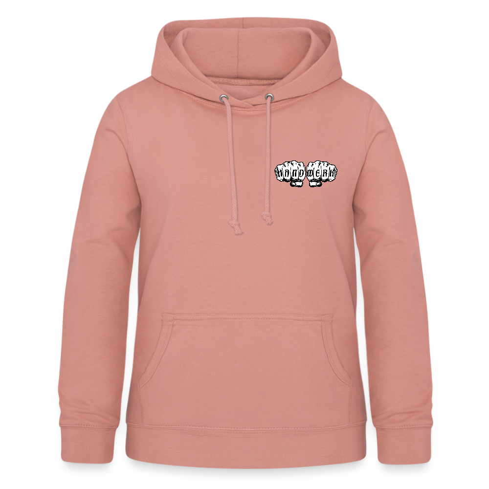 Frauen Hoodie "Bodenlegerin" (beidseitig beruckt) - Altrosa