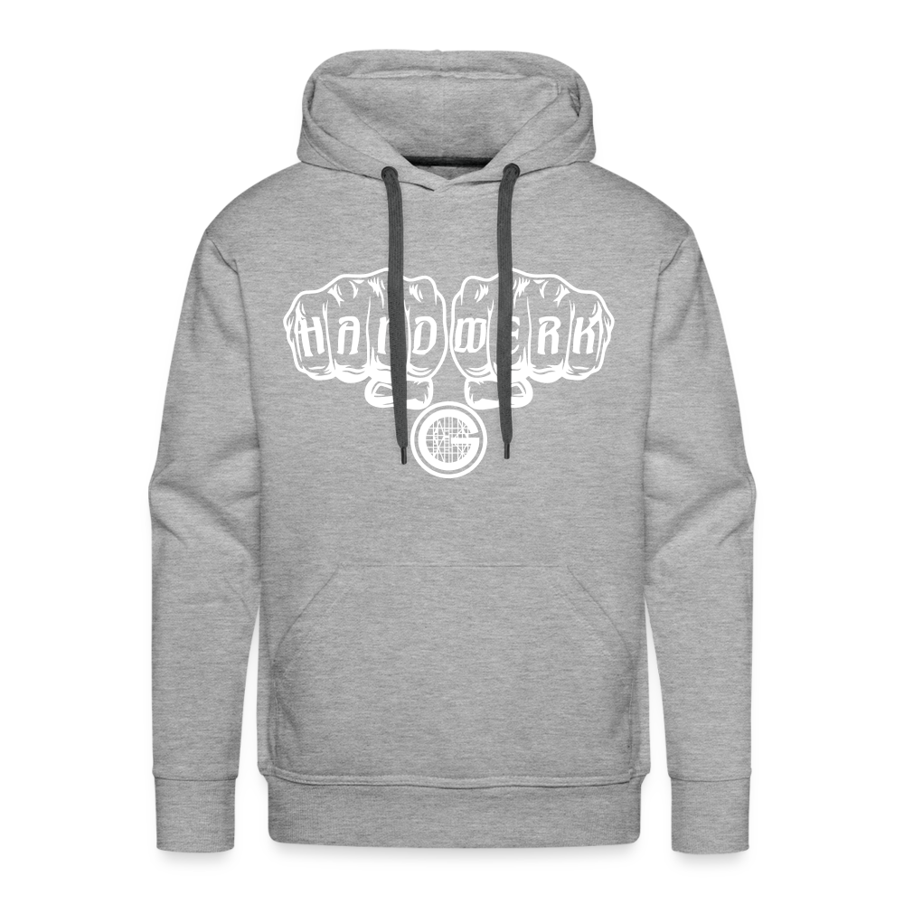 Männer Premium Hoodie "Gerüstbauer" - Grau meliert