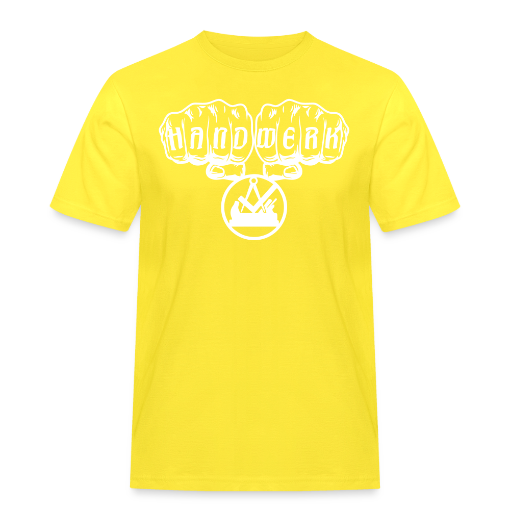 Männer Workwear T-Shirt "Schreiner/Tischler" - Gelb