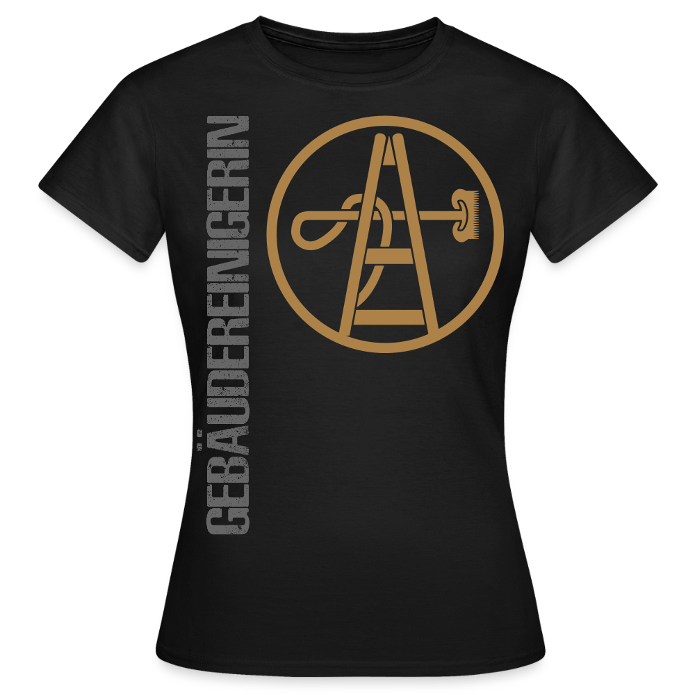 Frauen T-Shirt "Gebäudereinigerin" - Schwarz