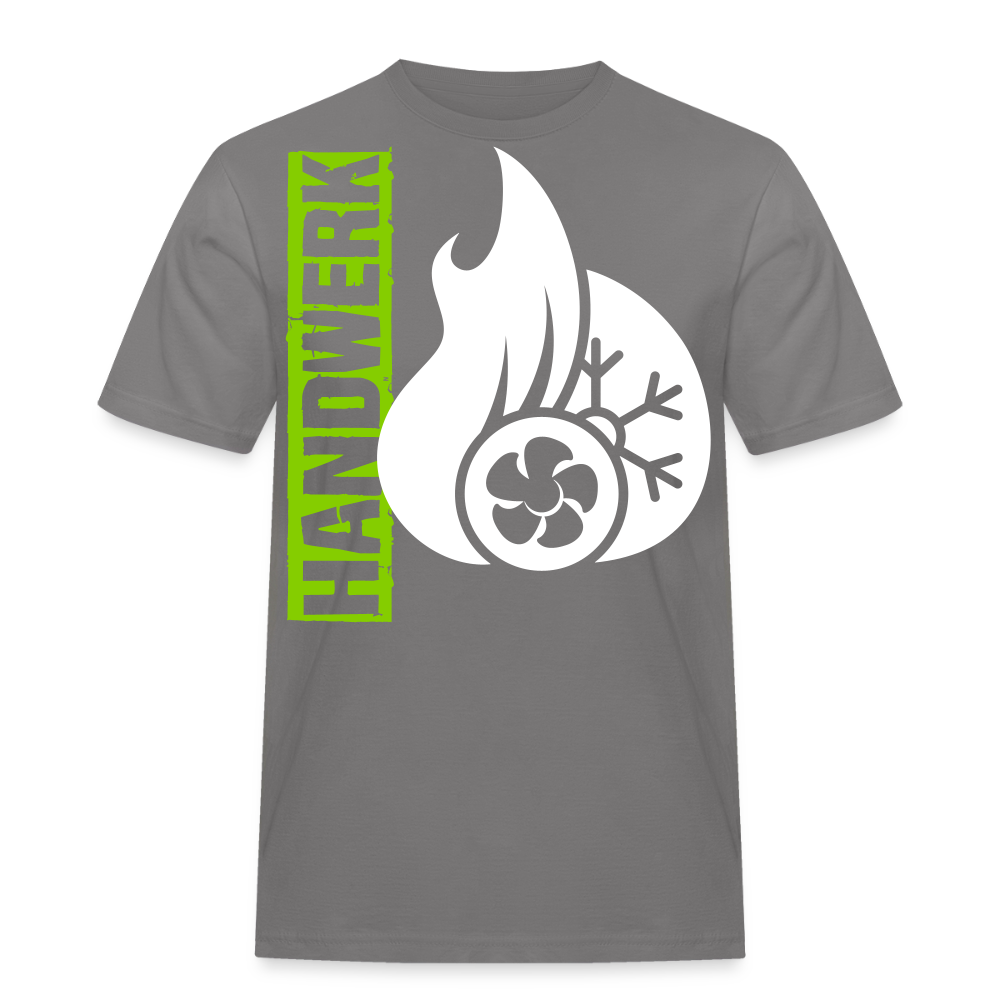 Unisex Workwear T-Shirt "Klimatechniker" Grau Männer Workwear T-Shirt