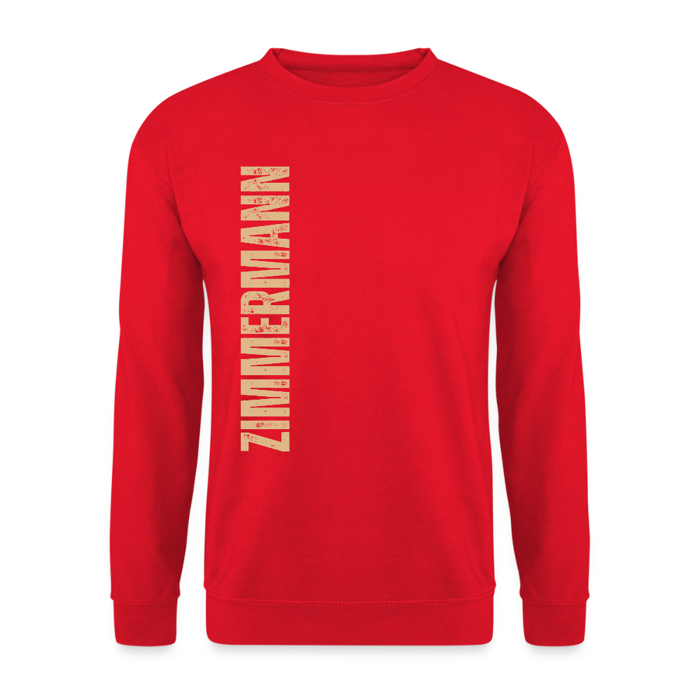 Unisex Pullover "Zimmermann" - Rot