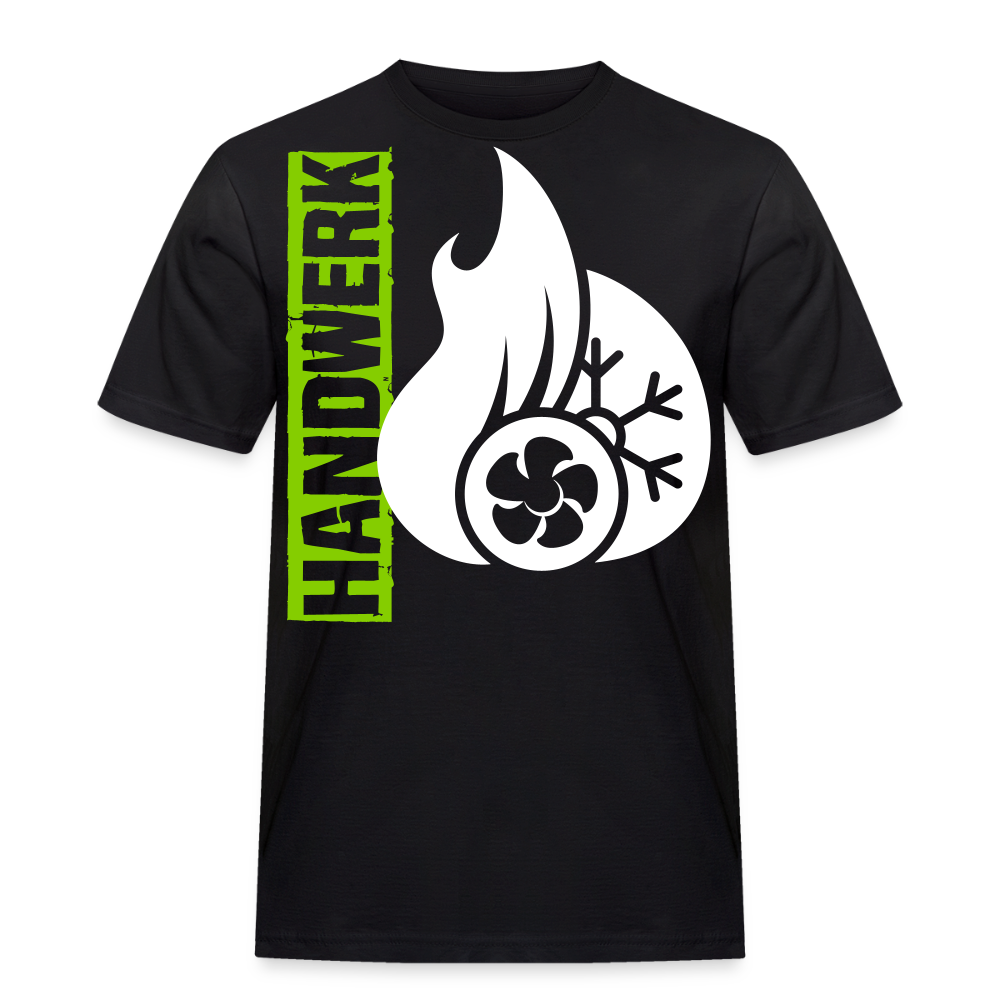 Unisex Workwear T-Shirt "Klimatechniker" Schwarz Männer Workwear T-Shirt