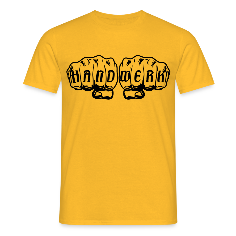 Unisex T-Shirt "Handwerk" Gelb Männer T-Shirt