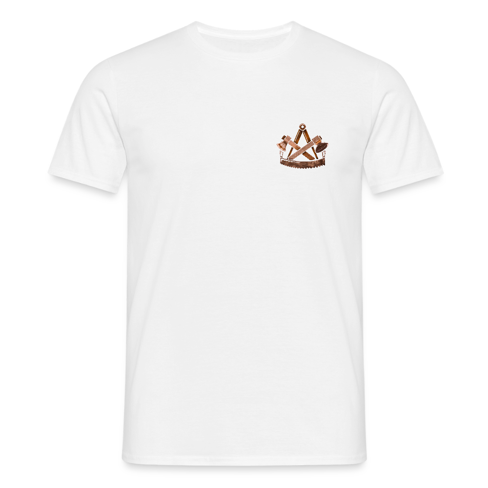 Unisex T-Shirt "Zimmermann" (beidseitig bedruckt) - Weiß