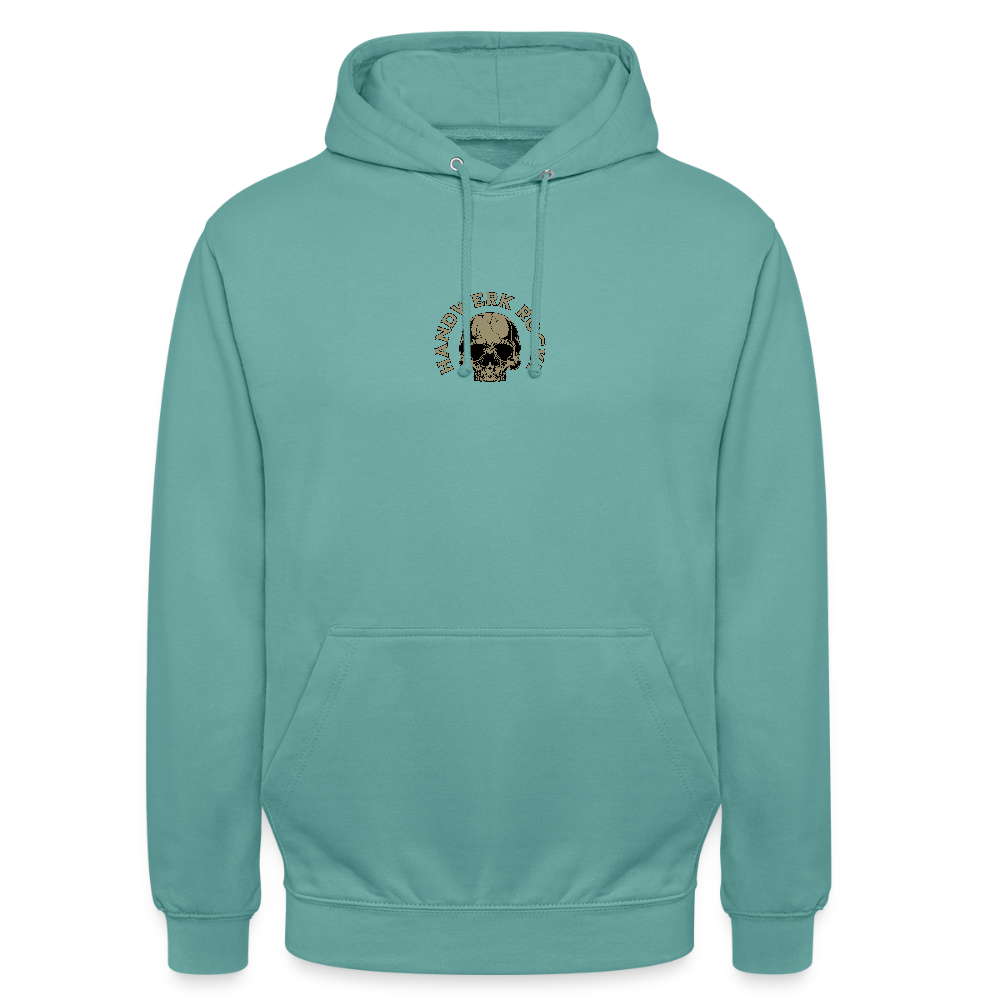 Unisex Hoodie "Handwerk-Rockt" (beidseitig bedruckt) - Pastelltürkis