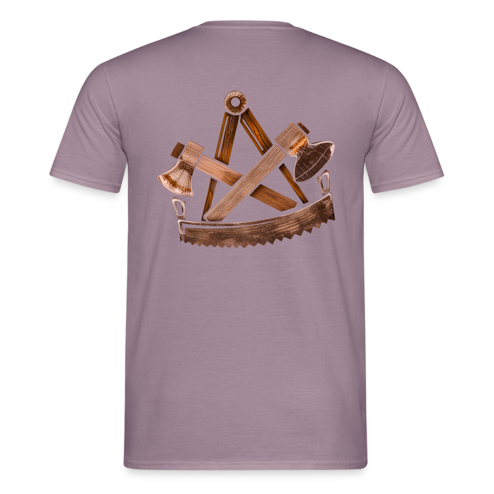 Unisex T-Shirt "Zimmermann" (beidseitig bedruckt) - Lilagrau