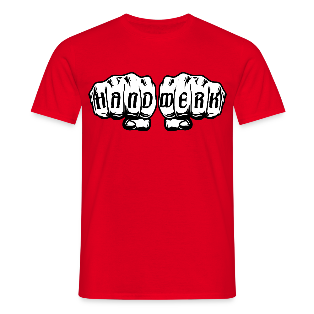 Unisex T-Shirt "Handwerk" Rot Männer T-Shirt