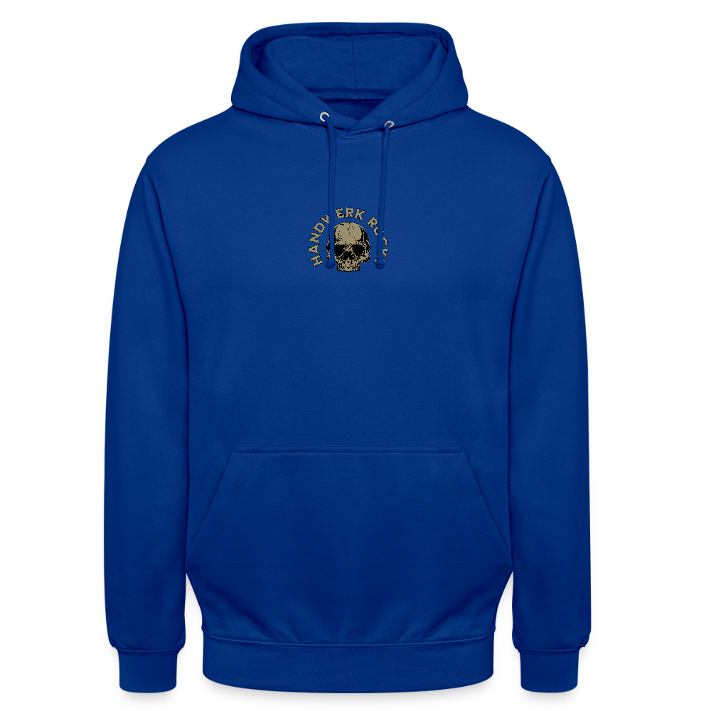 Unisex Hoodie "Handwerk-Rockt" (beidseitig bedruckt) - Royalblau