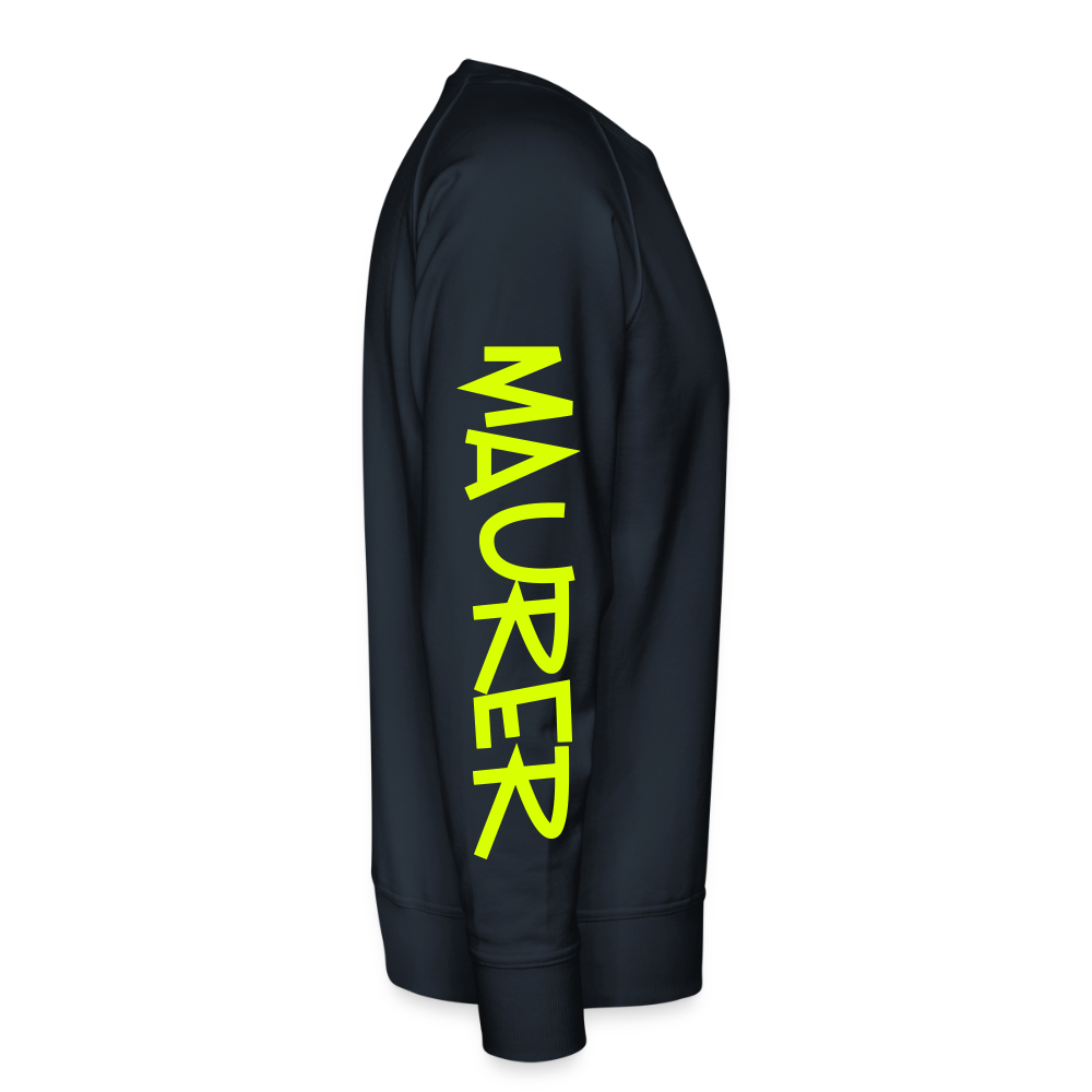 Unisex Premium Pullover "Maurer" neongelb Männer Premium Pullover