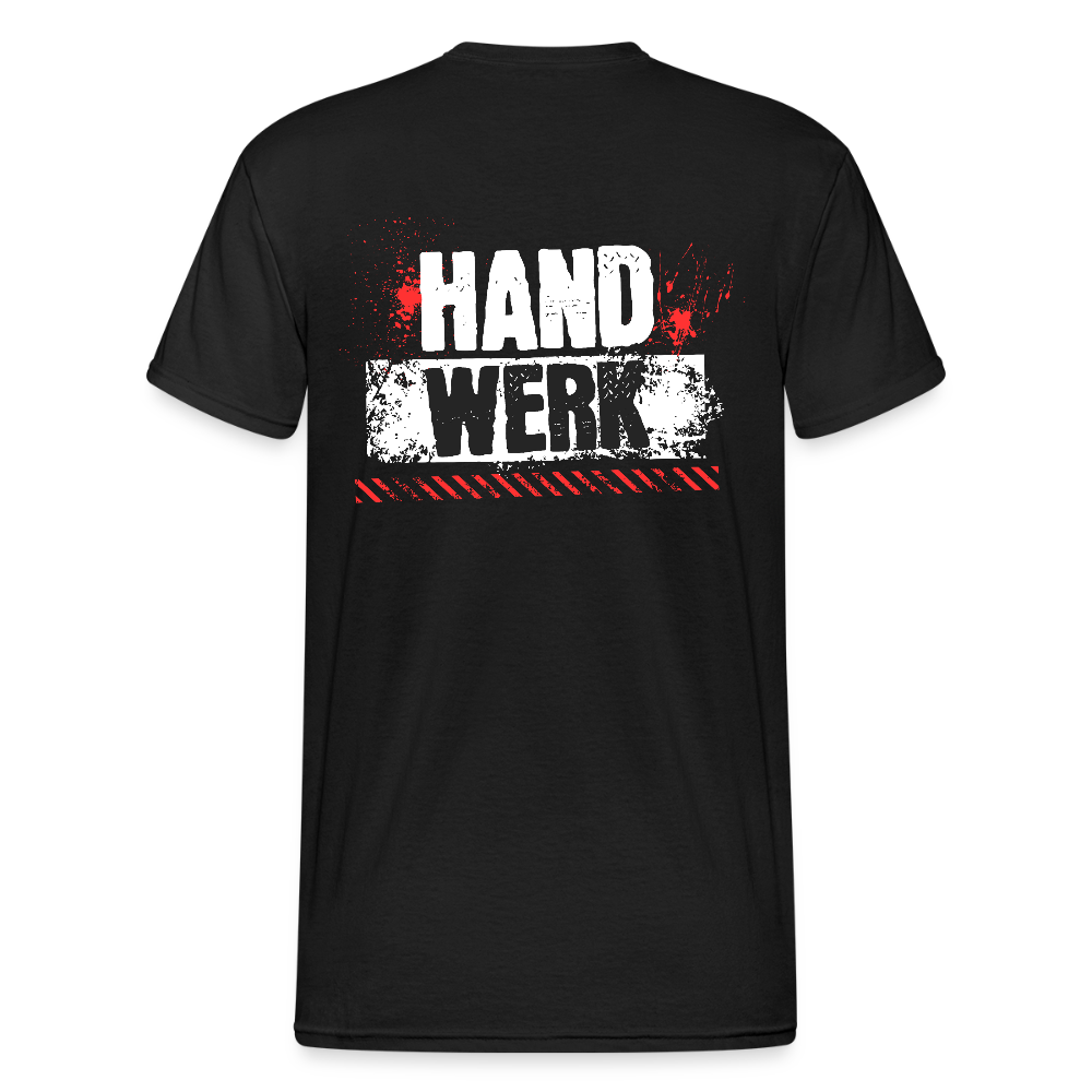 Unisex T-Shirt "Handwerk" (hinten bedruckt) - Schwarz
