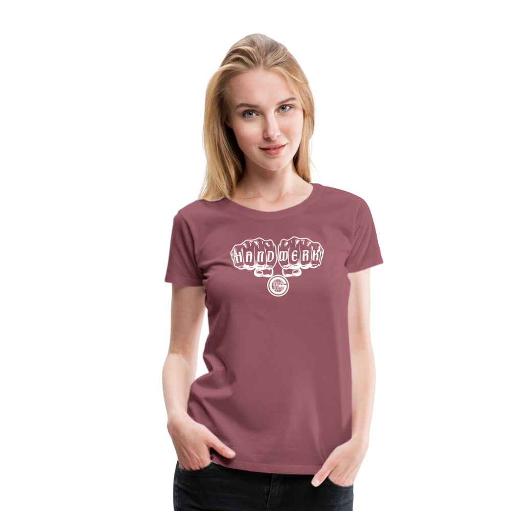 Frauen Premium T-Shirt "Gerüstbauer" - Malve