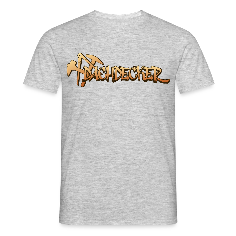 Unisex T-Shirt "Dachdecker" - Grau meliert