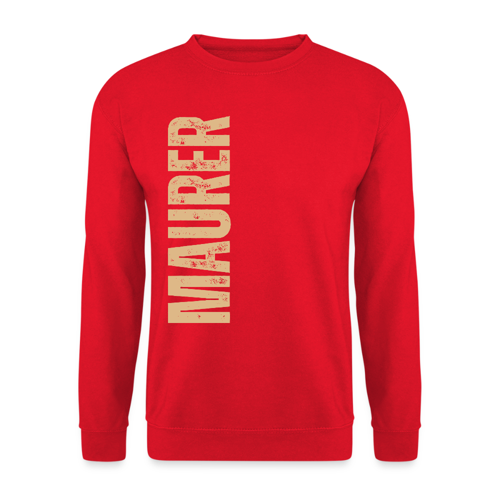 Unisex Pullover "Maurer" Rot Unisex Pullover