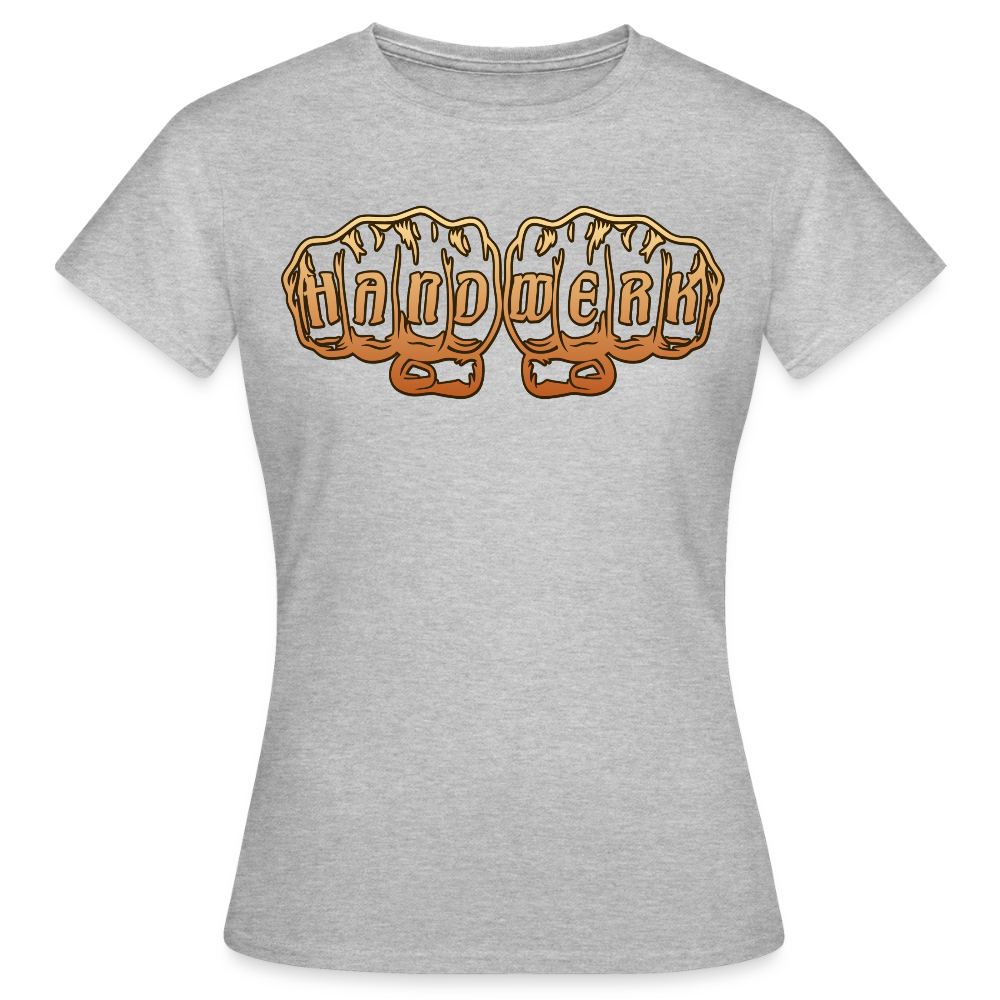 Frauen T-Shirt "Handwerk" Grau meliert Frauen T-Shirt