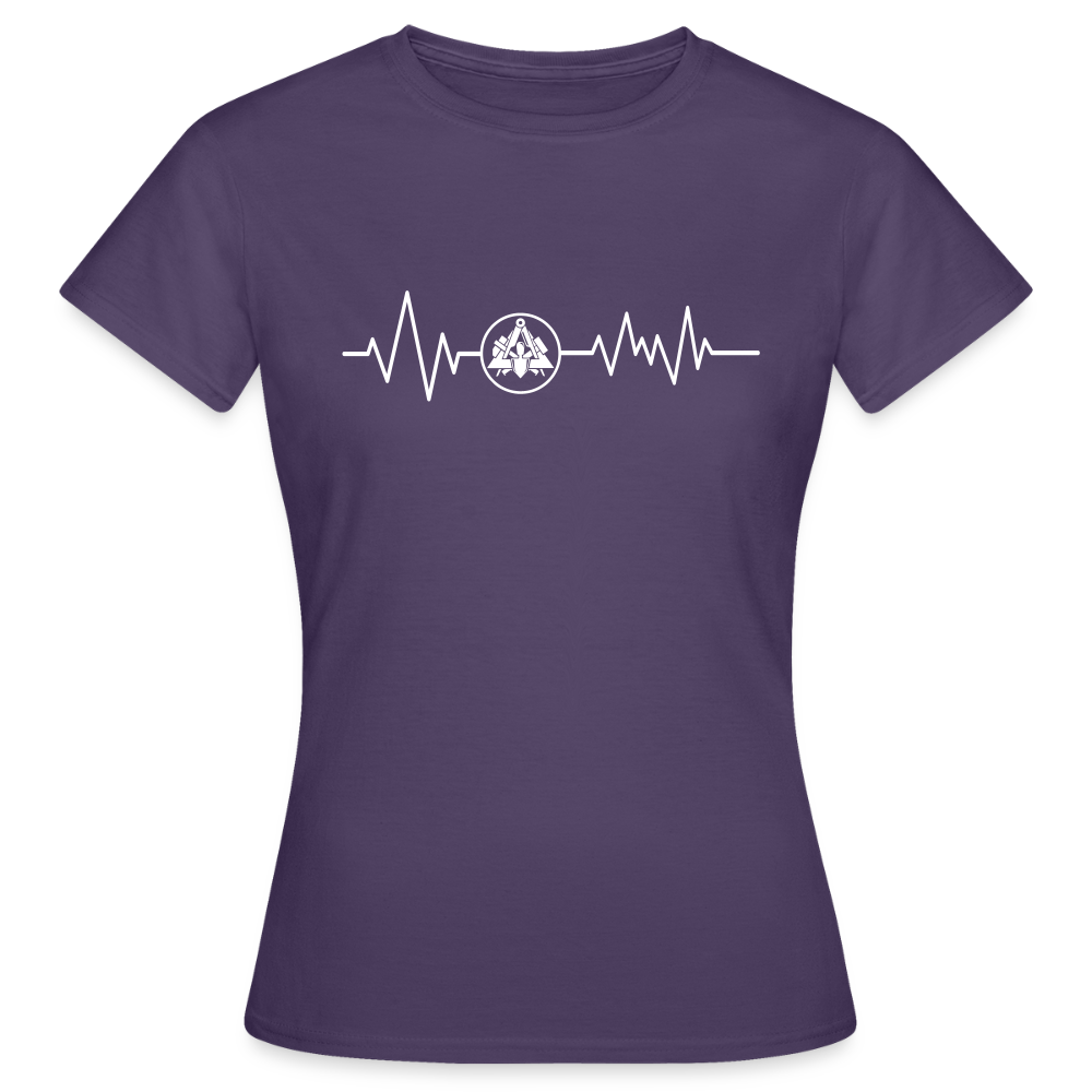 Frauen T-Shirt "Maurer" Dunkellila Frauen T-Shirt