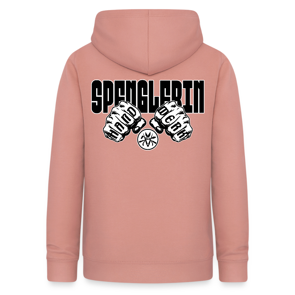 Frauen Hoodie "Spenglerin" (beidseitig beruckt) - Altrosa