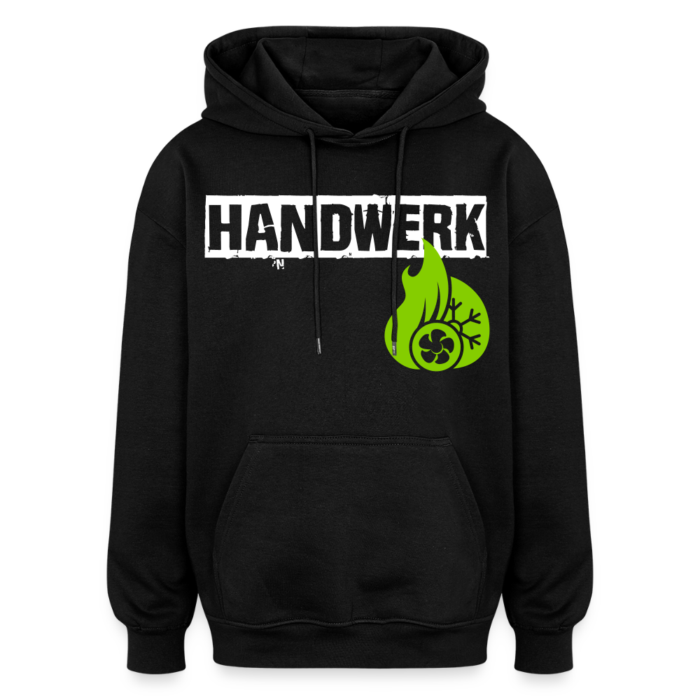 Oversized Unisex Hoodie "Klimatechniker" Schwarz Oversized Unisex Hoodie
